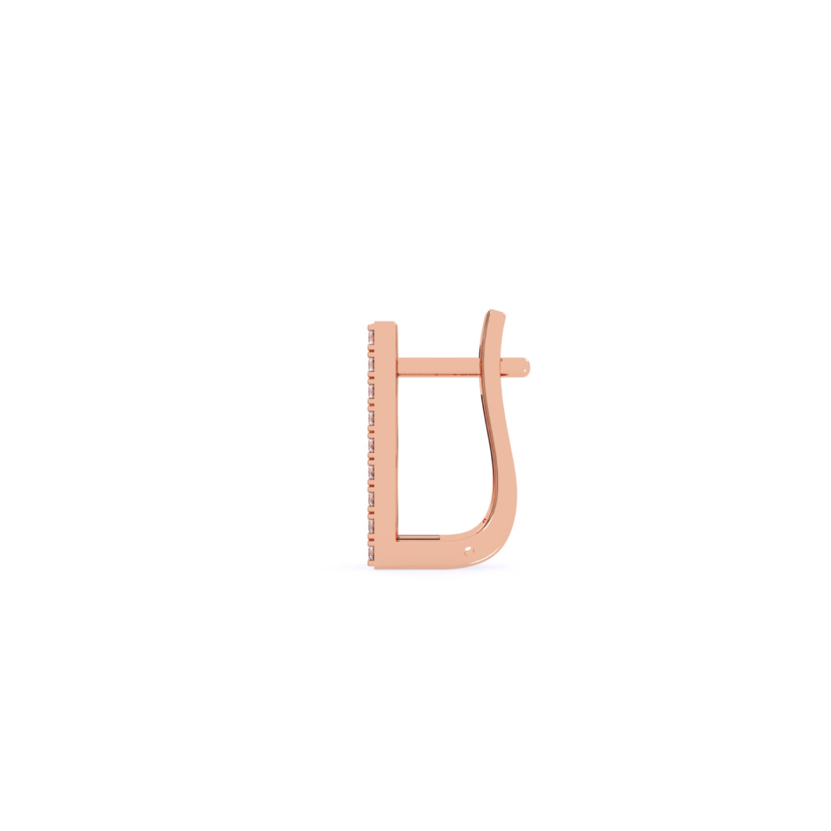 Luxurious Bar Diamond Hoop Earrings